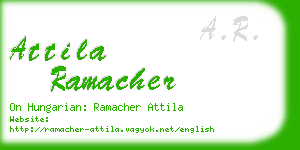 attila ramacher business card